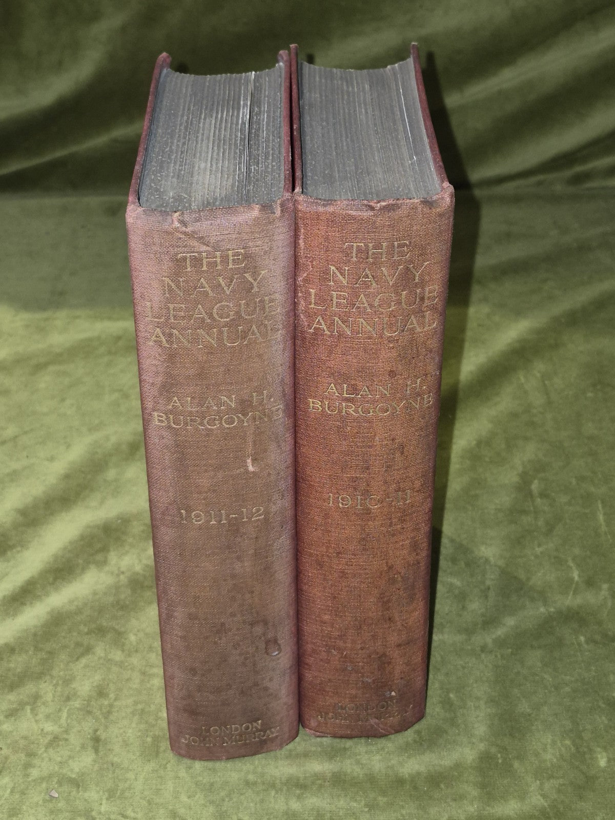 THE NAVY LEAGUE ANNUAL 1910 - 11 & 1911 - 12  Hardcover Ed. Alan H. Burgoyne 1