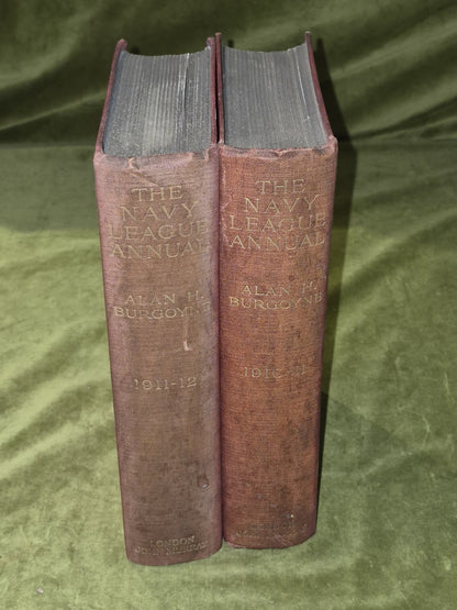THE NAVY LEAGUE ANNUAL 1910 - 11 & 1911 - 12  Hardcover Ed. Alan H. Burgoyne 1