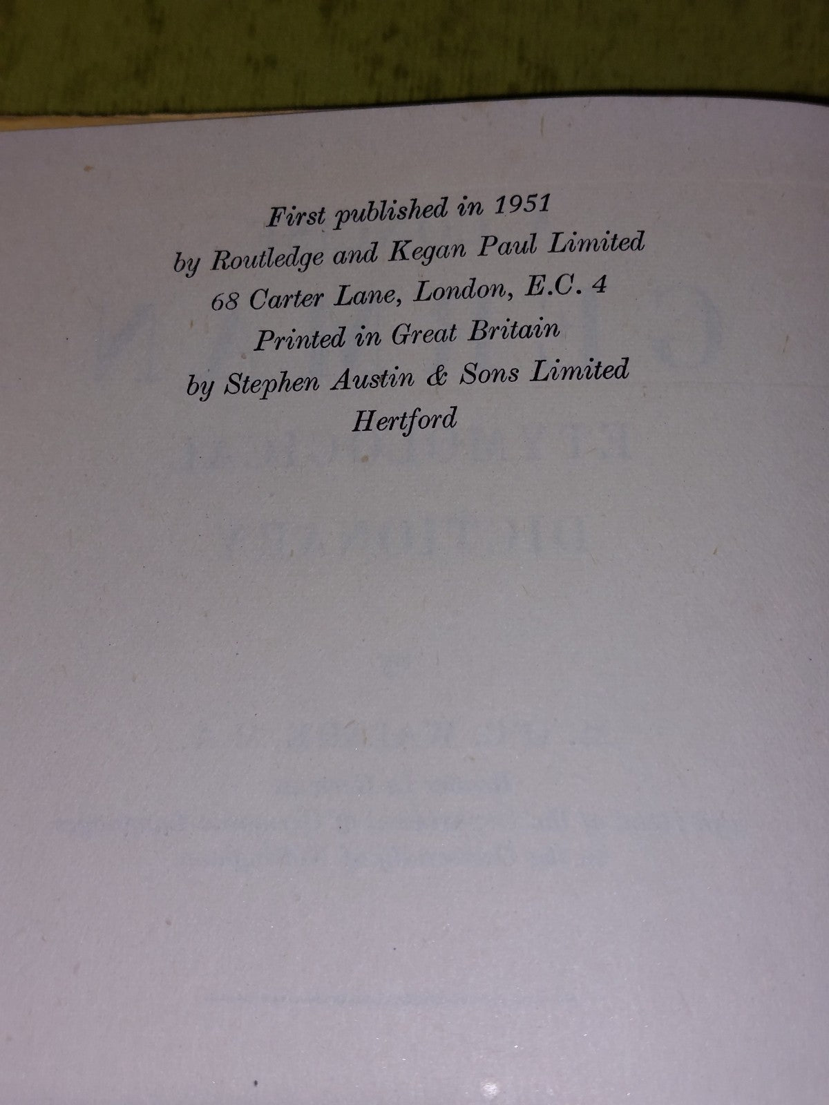 A Concise German Etymological Dictionary by Walshe - Pub: Routledge 19517