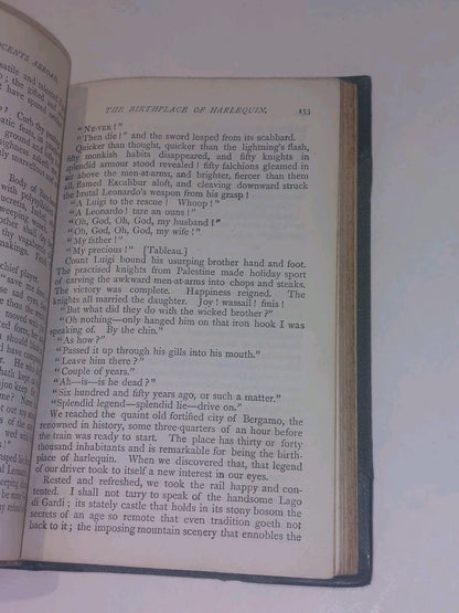 The Innocents Abroad by Mark Twain  Quarter Leather Bound [George Routledge] Hb6