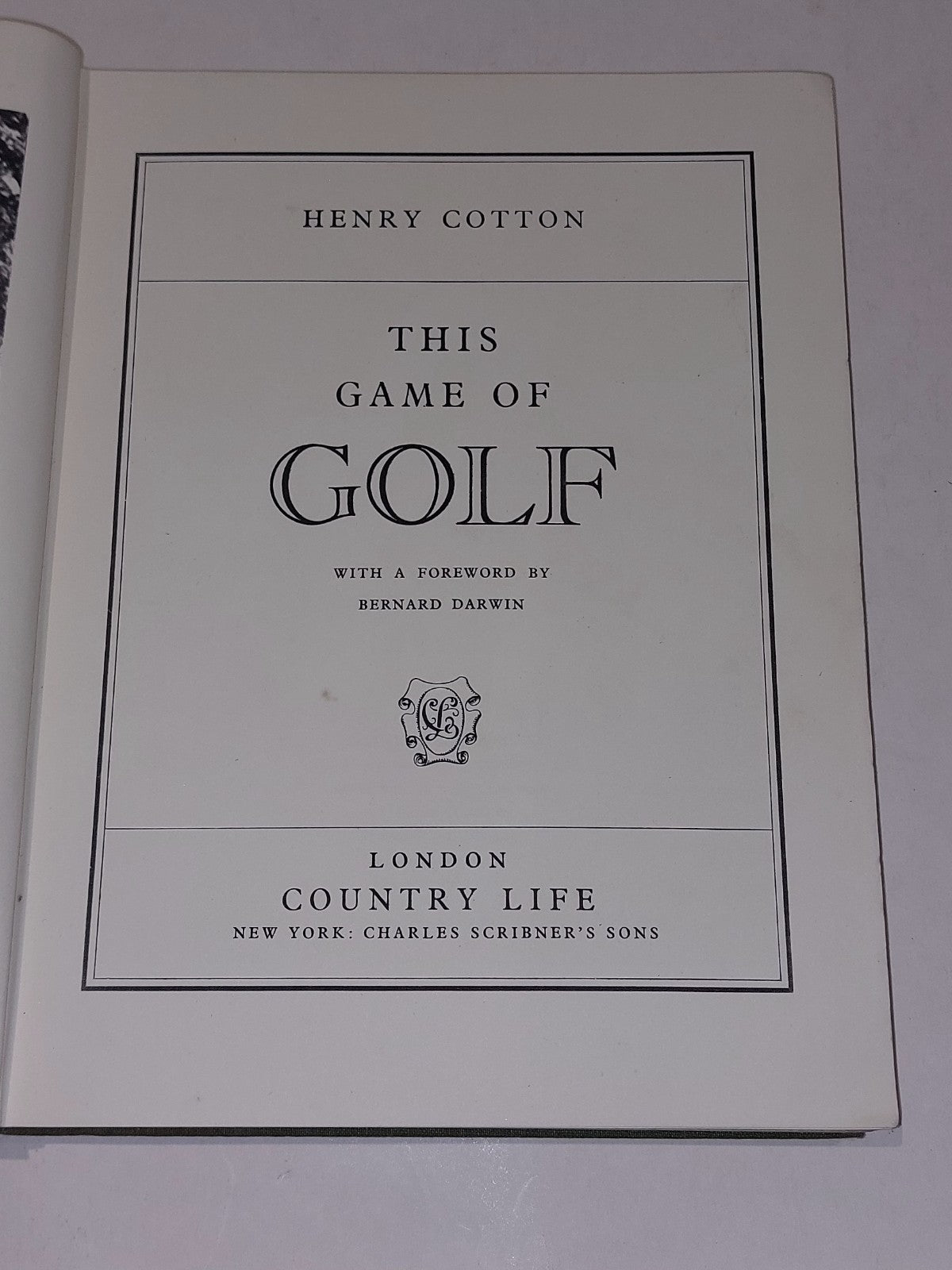 This Game of Golf by Henry Cotton 1949 5th Impression Hardback Book3