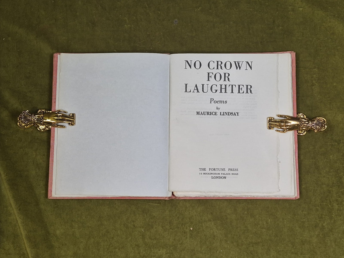 No Crown for Laughter - poems by Maurice Lindsay - 1943 Fortune HB4