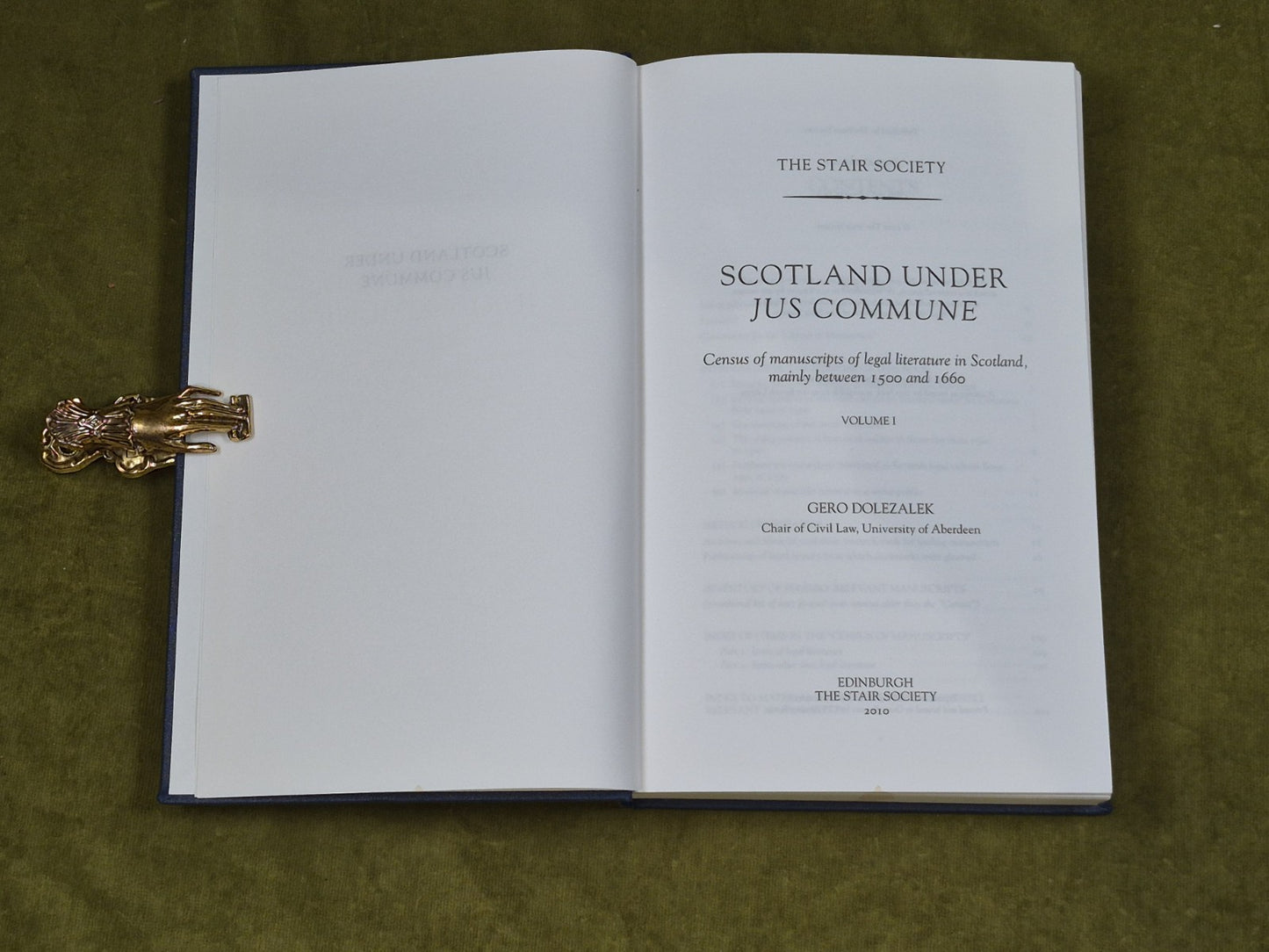 Scotland Under Jus Commune - Gero Dolzalek , Stair Society 2010 3