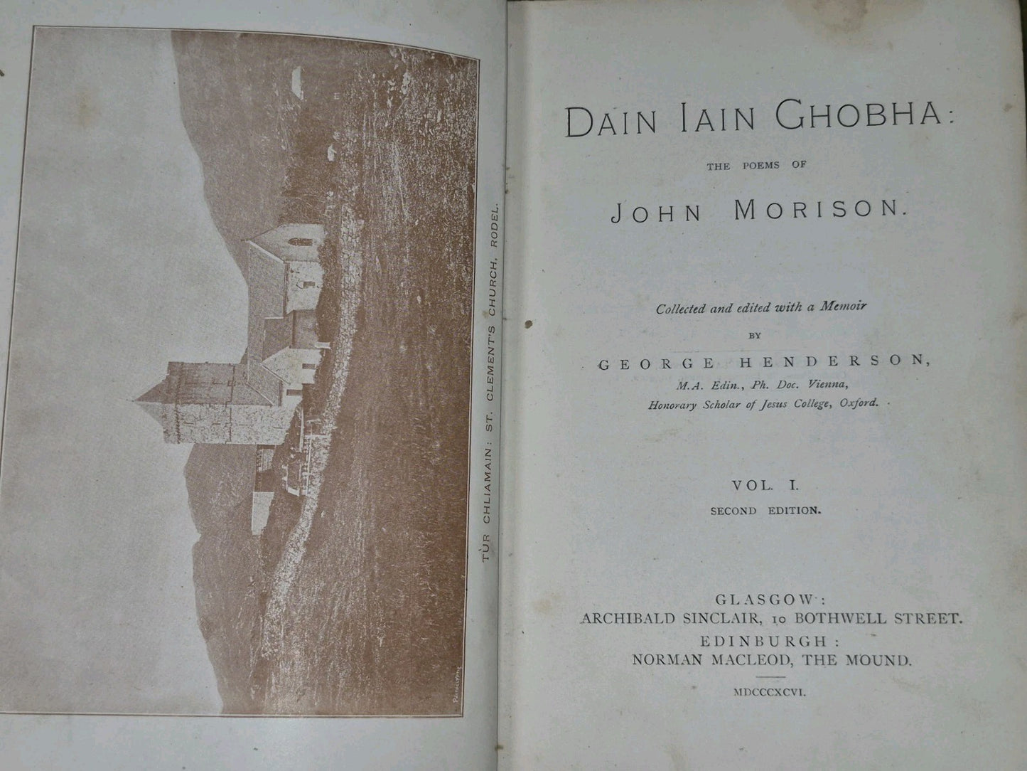 Dain Iain Ghobha Poems of John Morison Complete Set 1896 Second Edition5