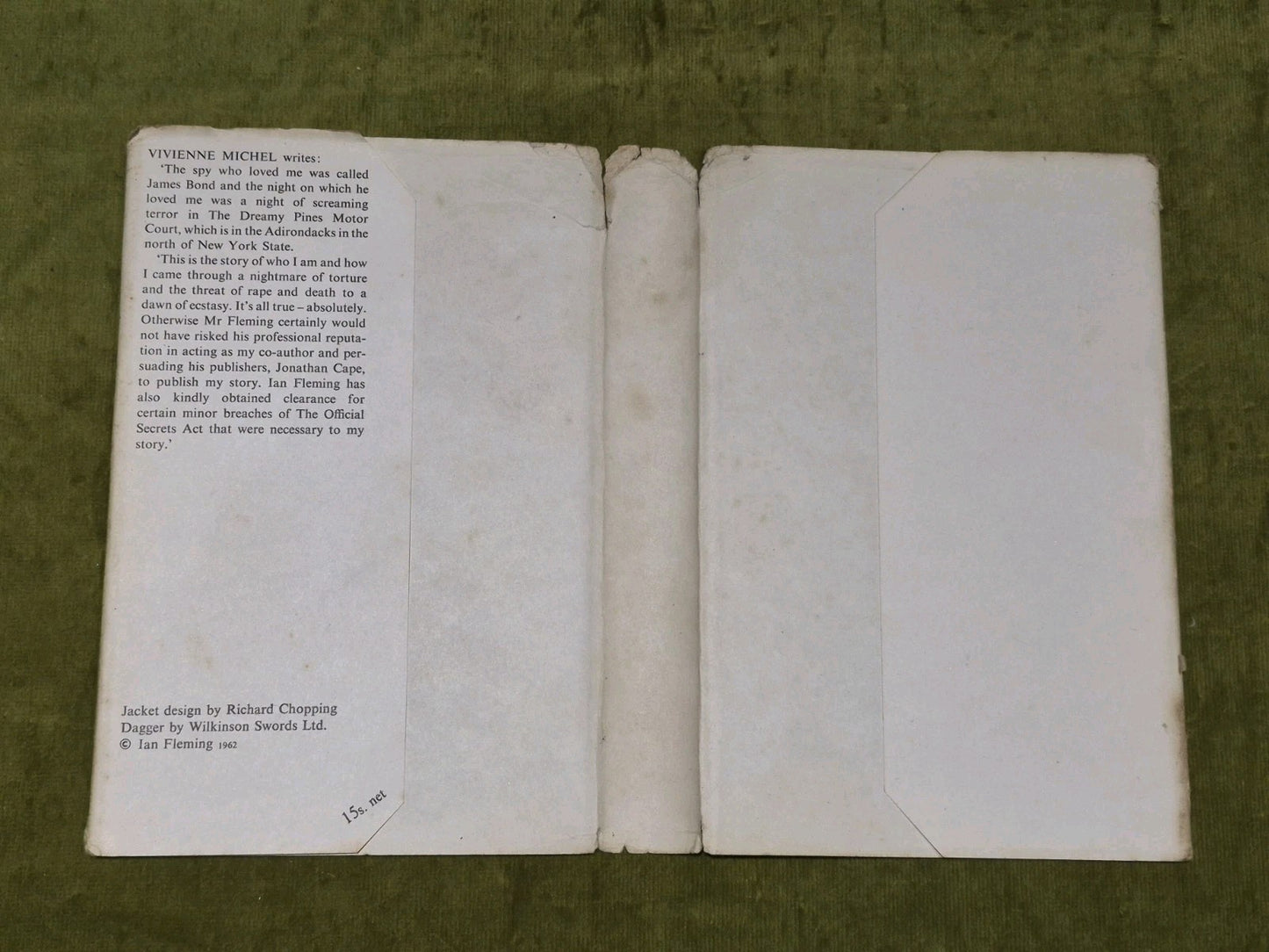 The Spy Who Loved Me - Ian Fleming 1st Edition 2nd Impression Jonathan Cape 19623