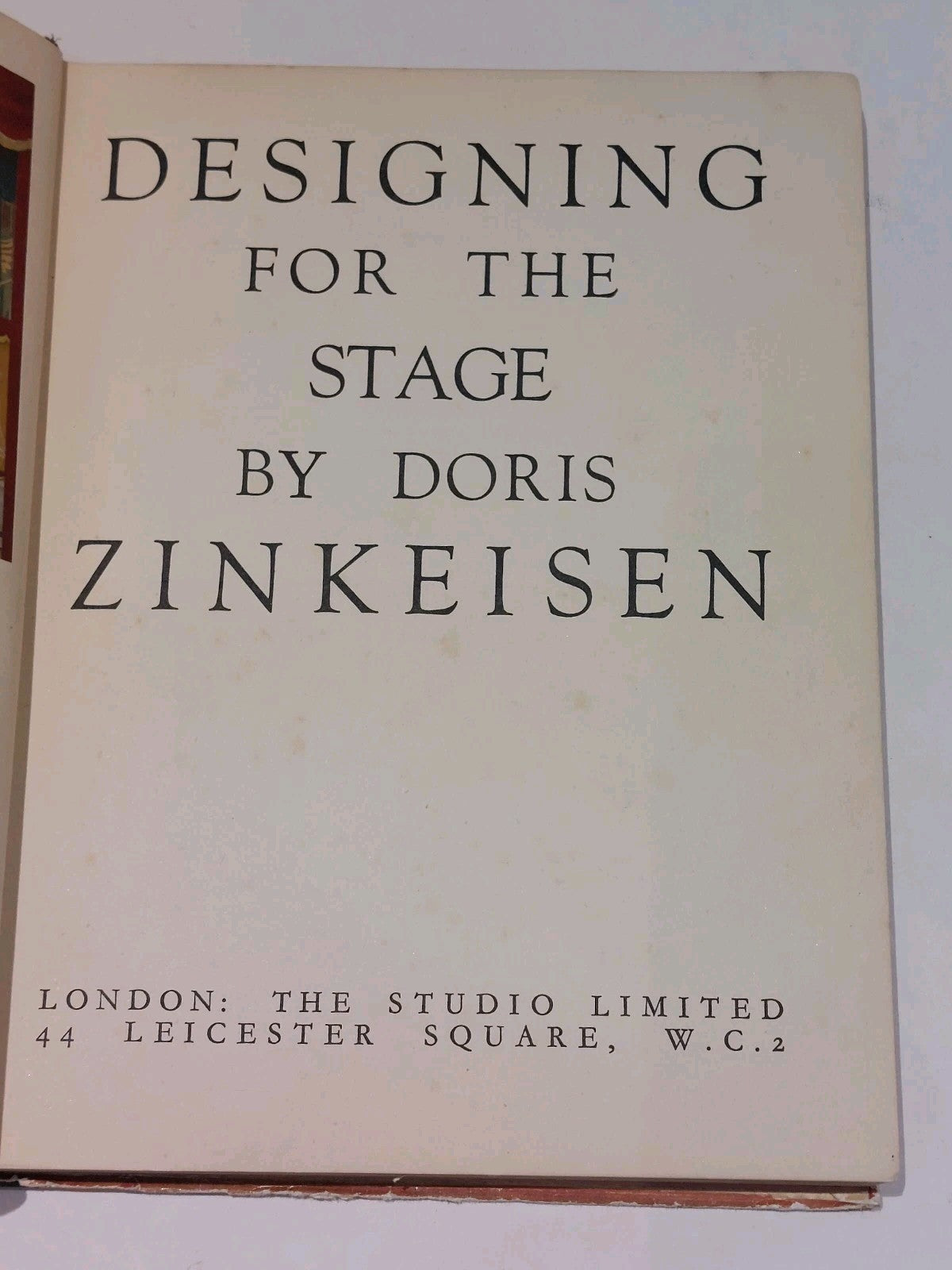 Designing For The Stage By Doris Zinkeisen [Studio Publications] Hb Book3