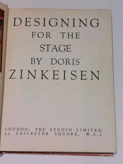 Designing For The Stage By Doris Zinkeisen [Studio Publications] Hb Book3