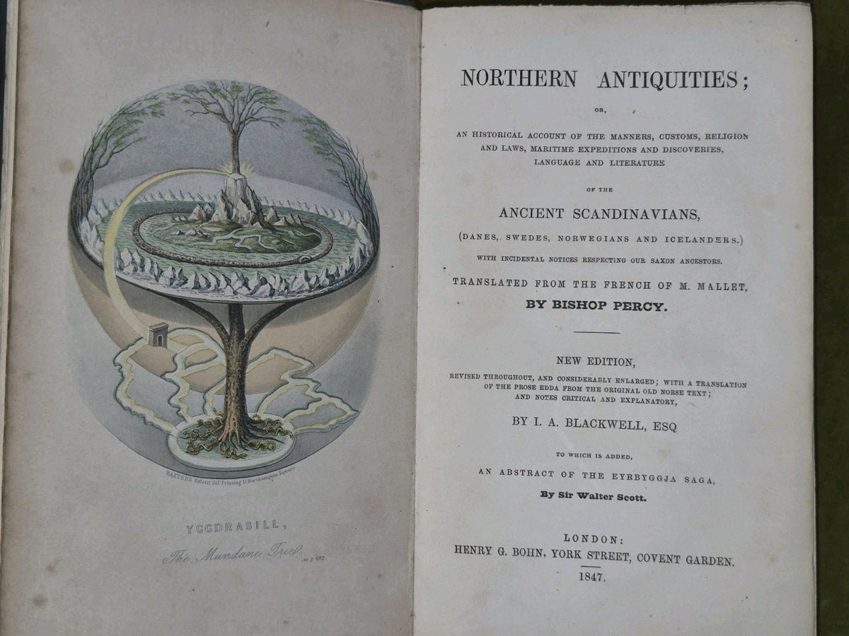 Northern Antiquities Ancient Scandinavians Mallet Blackwell Walter Scott 18475