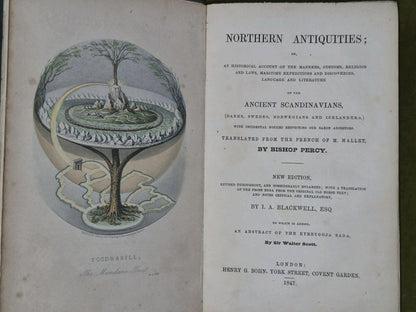 Northern Antiquities Ancient Scandinavians Mallet Blackwell Walter Scott 18475