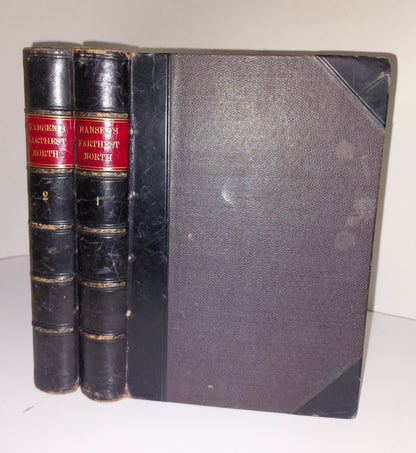 FARTHEST NORTH BY FRIDTJOF NANSEN 1898 TWO VOLUMES LEATHER BOUND 0
