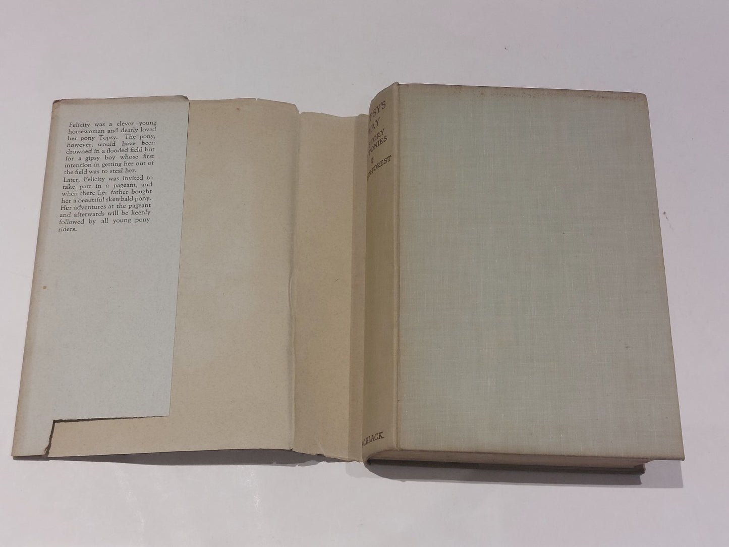 Gipsy's Way : A Story Of Ponies By GlynForest (1939) 1st Edition HB & DJ3