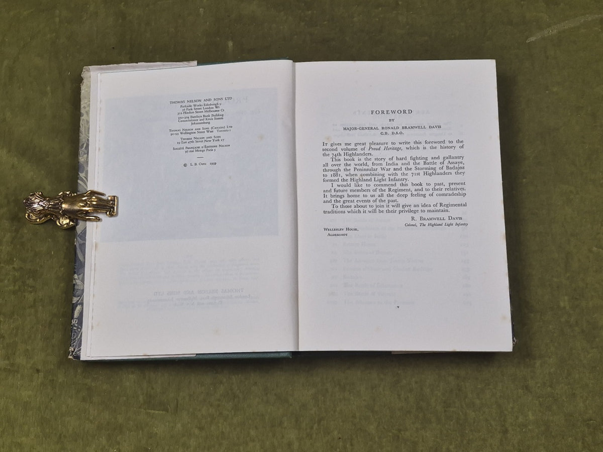 Proud Heritage the Story of the Highland Light Infantry Vol 2 - L B Oats , 1959 4