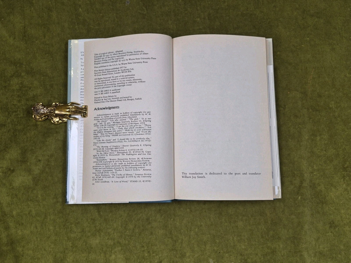Pär Lagerkvist - Evening Land Aftonland : Souvenir Bi-Lingual 1977 1st UK HB DJ4