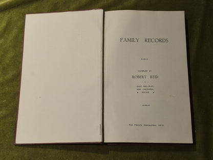 Family Records - Robert Reid 1912 2nd Hardcover6