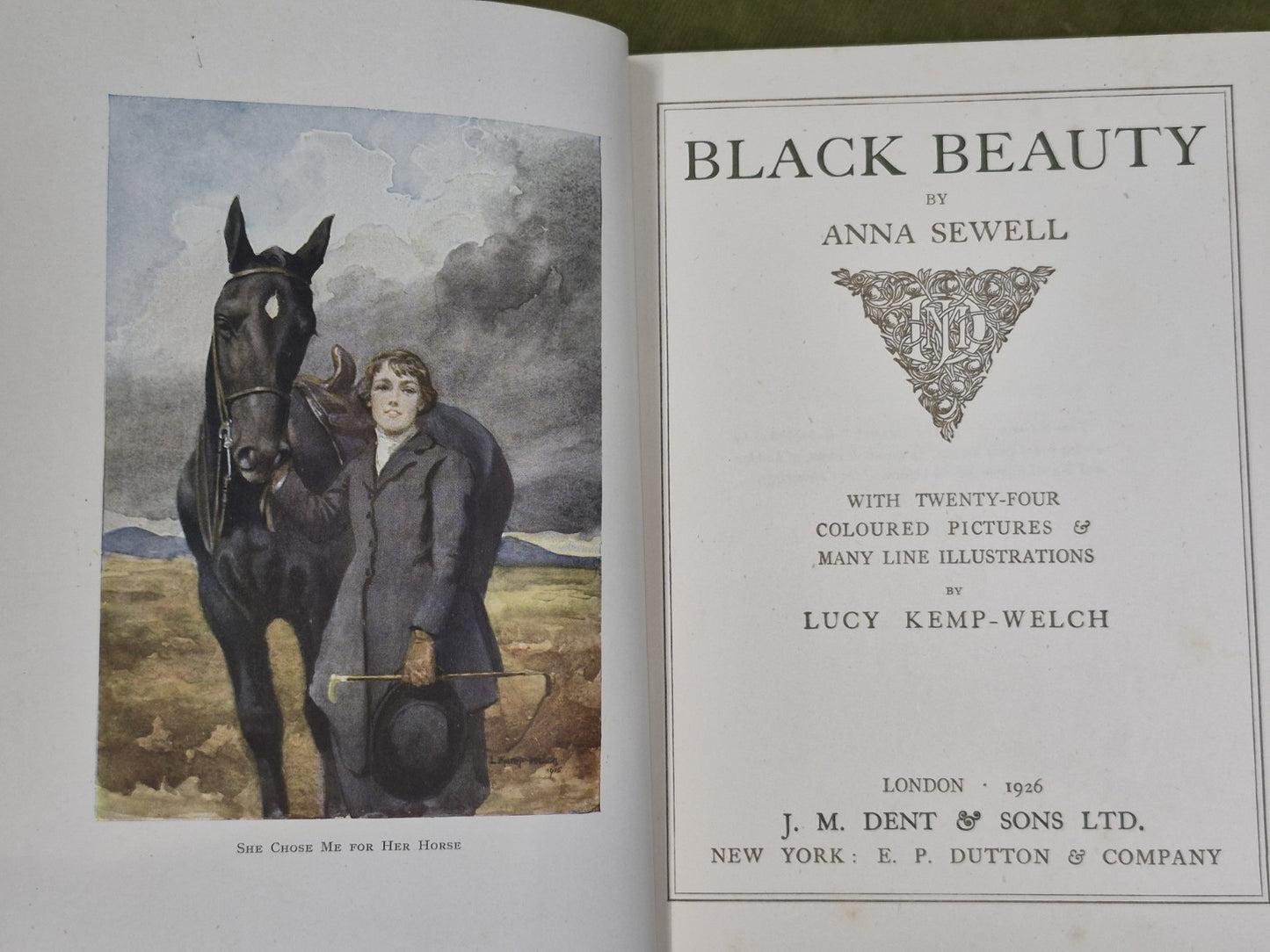 Black Beauty Lucy Kemp-Welch Anna Sewell 1926 Second Reprint Dustjacket 9