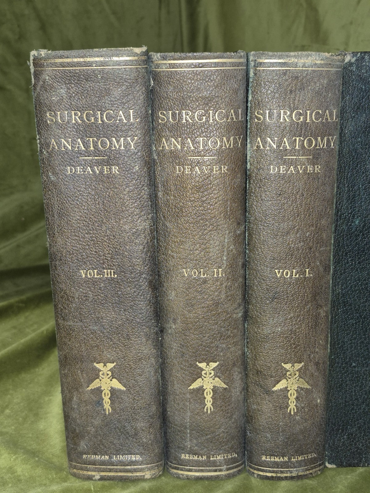 Surgical Anatomy Vols. 1 to 3, (1901-1903) John B. Deaver. London: Rebman1