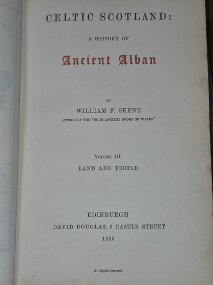 Celtic Scotland A History of Ancient Alban First Edition 1876 Edmonston Douglas8