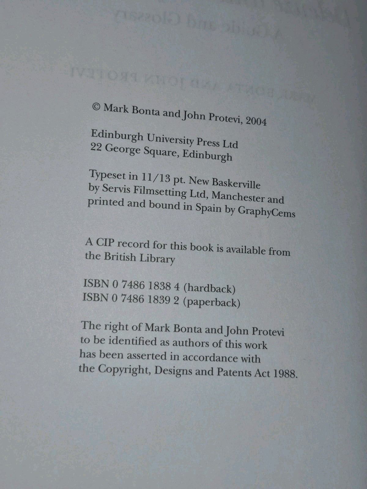 Deleuze and Geophilosophy (2004) Mark Bonta and John Protevi3