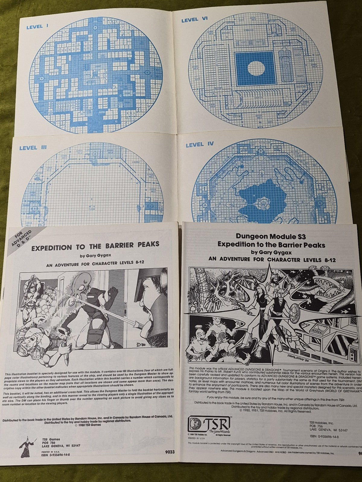 Advanced Dungeons and Dragons Expedition to the Barrier Peaks S3 TSR 19812