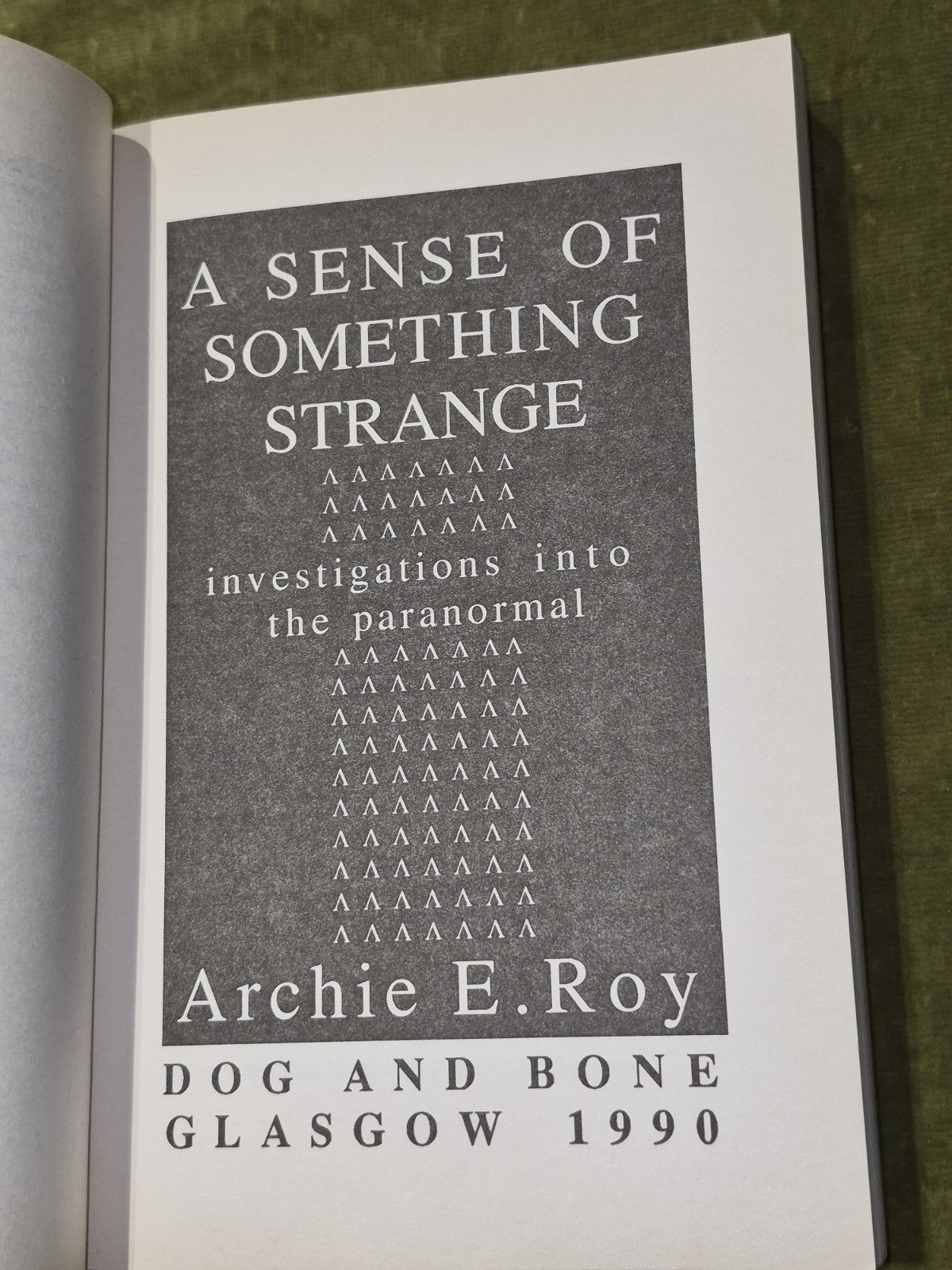 Sense of Something Strange - Archie E. Roy 1990 Signed First Edition Paperback 5