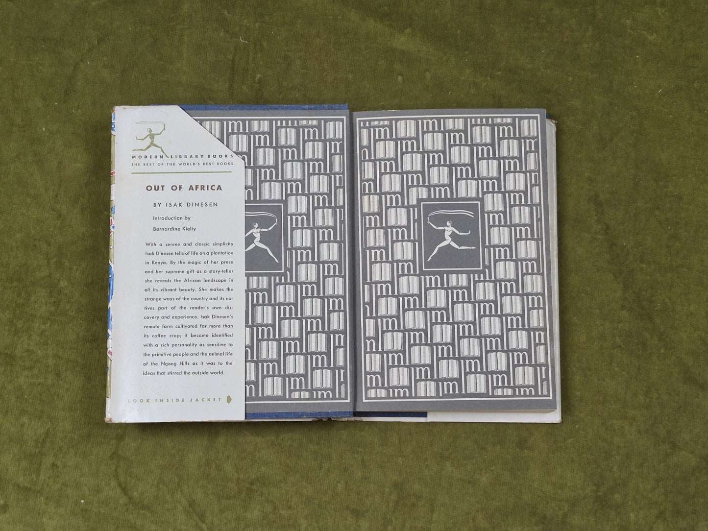 Out Of Africa by Isak Dinesen vintage 1952 Modern Library HB DJ5