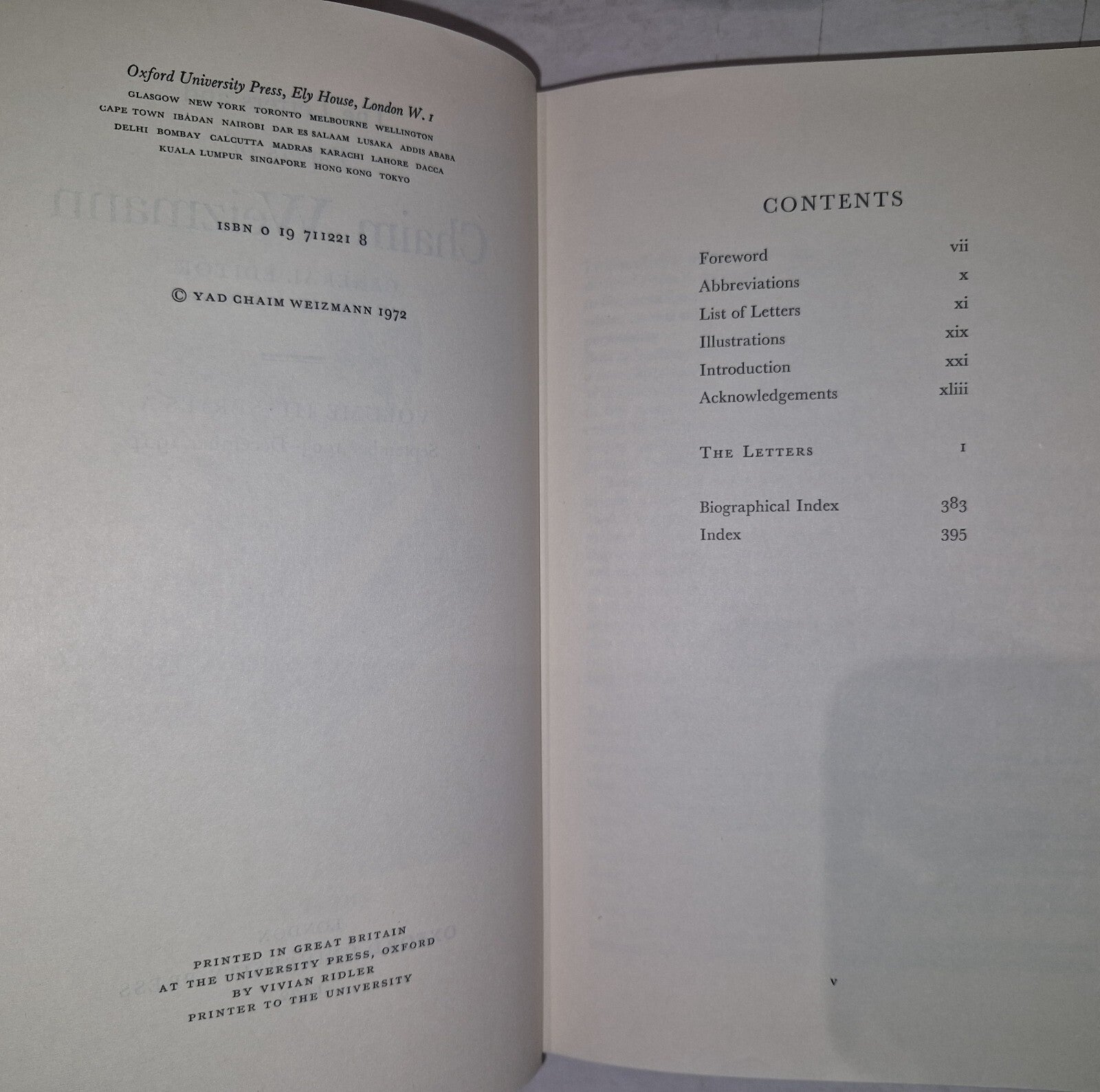 LETTERS AND PAPERS OF CHAIM WEIZMANN VOLUMES 1,3,4,5,6,7 Will Split.8