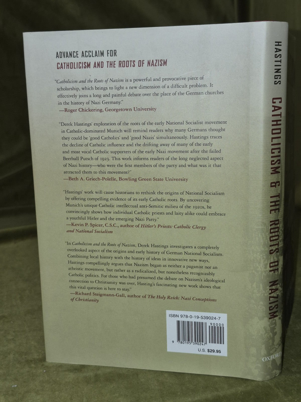 Catholicism and the Roots of Nazism Hardback Derek Hastings 20101