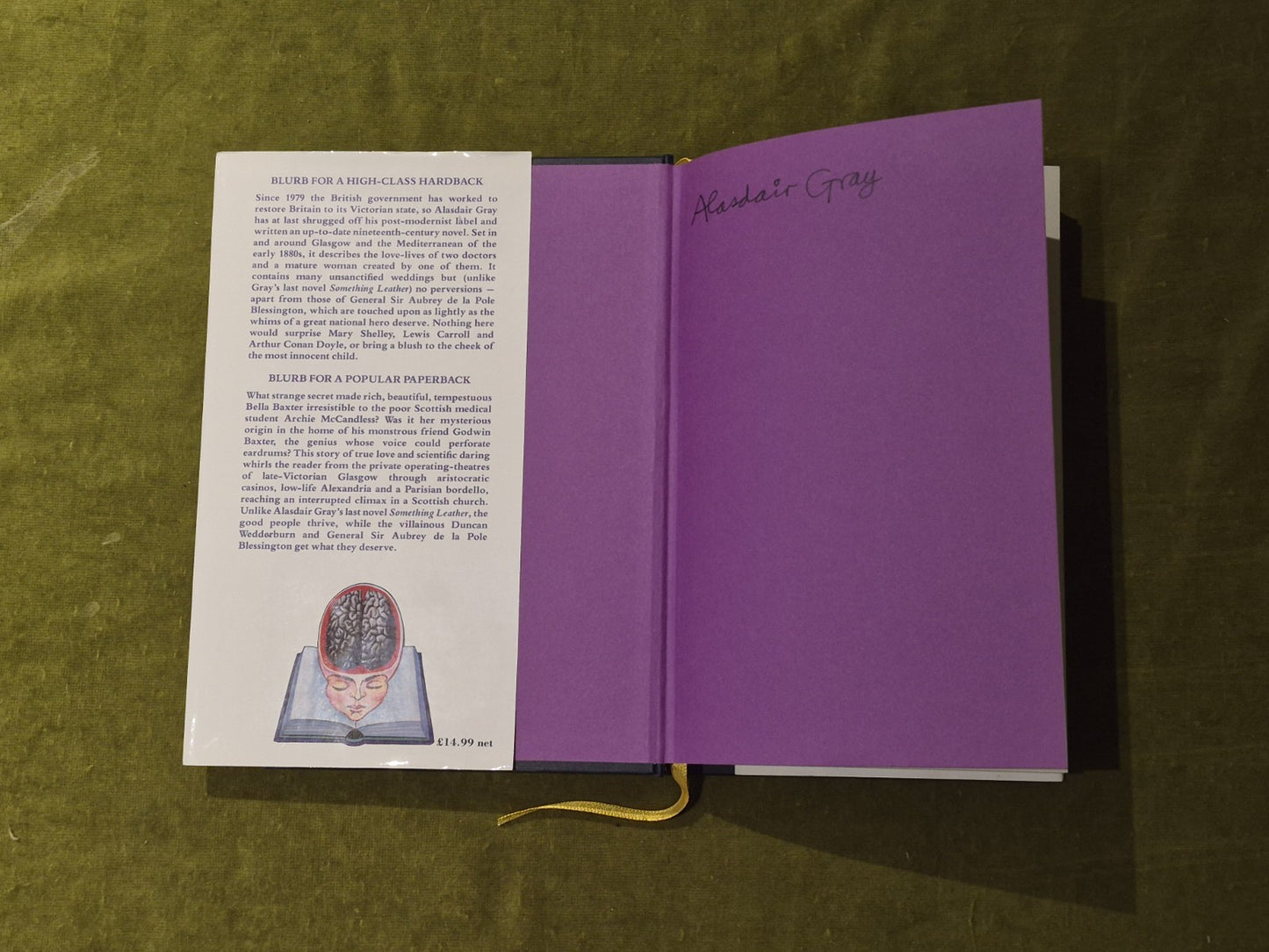 Poor Things By Alasdair Gray 1992 Signed 1st Ed, 2nd Impression Bloomsbury HB DJ4