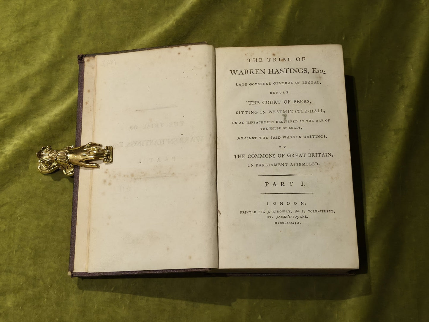 The Trial of Warren Hastings Vol.I3