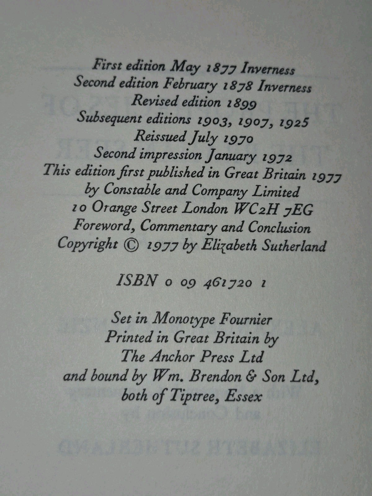 Alexander Mackenzie The Prophecies Of The Brahan Seer Book  1977 Constable6