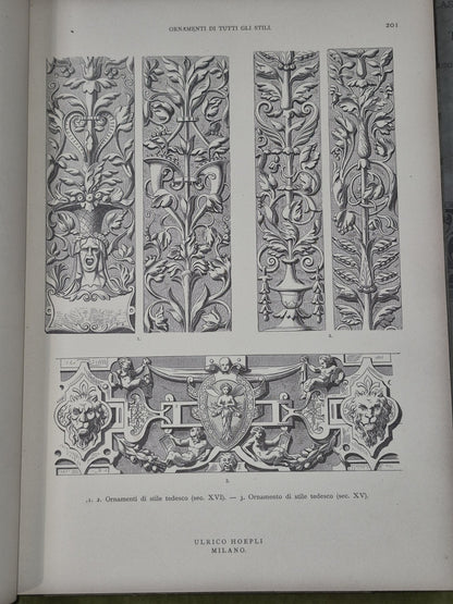 Ornamenti di tutti gli stili classificati in ordine storico 1881 Hoepli Boito4
