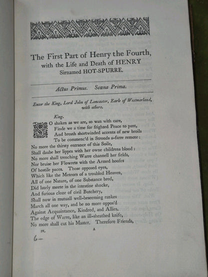 Plays of William Shakespeare Paterson Text of the First Folio c. 1880 Incomplete8