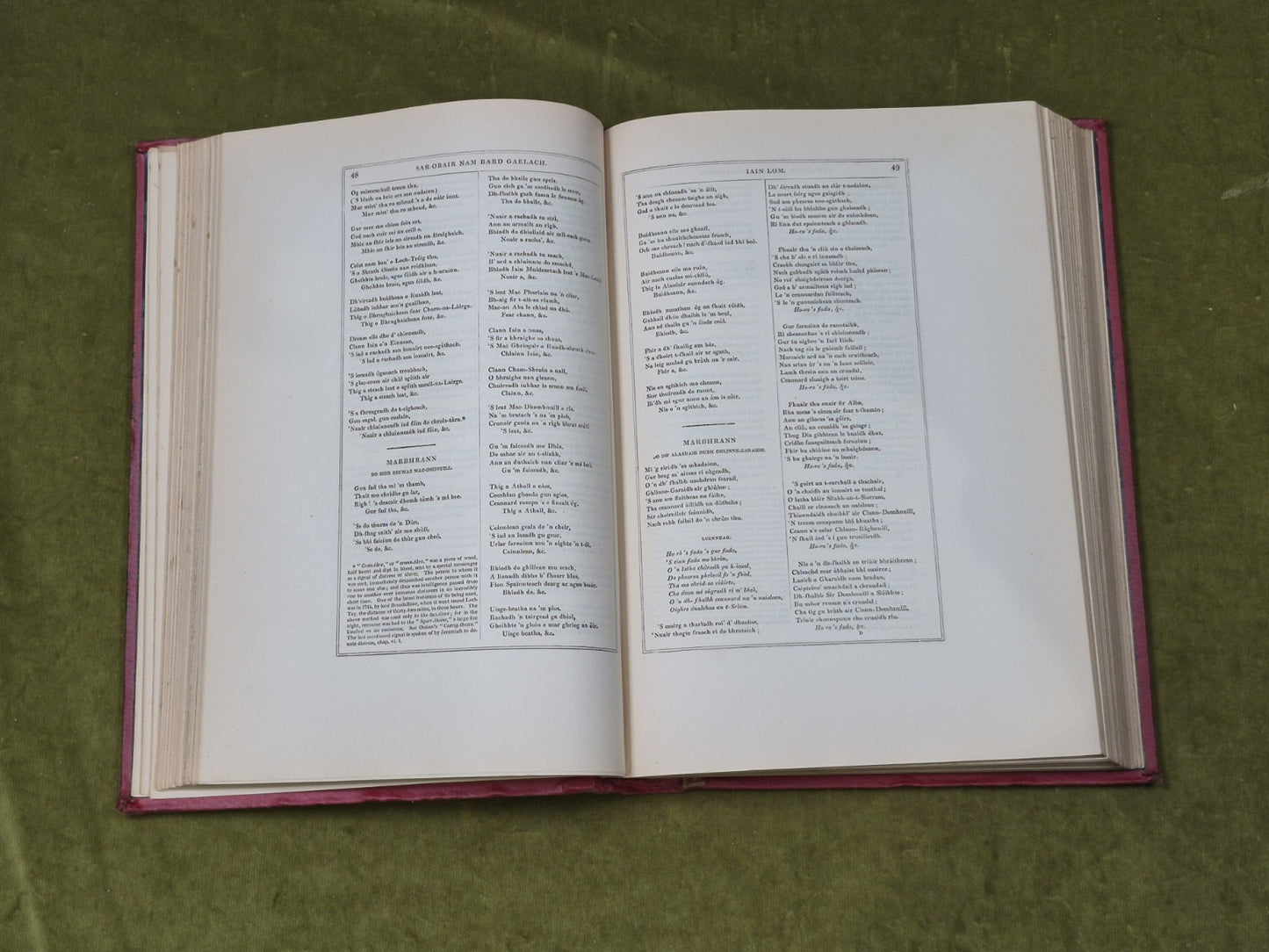 Sar-obair Nam Bard Gaelach or the Beauties of Gaelic Poetry -John Mackenzie 18826