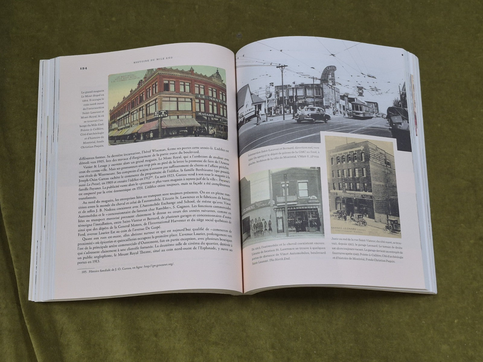  Histoire du Mile End - Yves Desjardins , Septentrion 2017 Paperback5