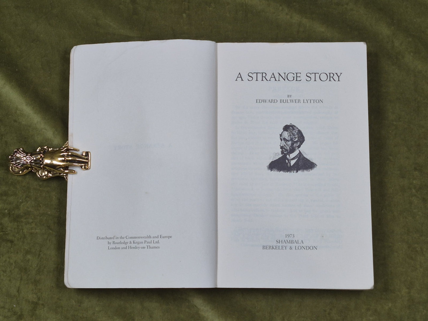 Edward Bulwer Lytton: A Strange Story 1973 Shambhala 1st Paperback3