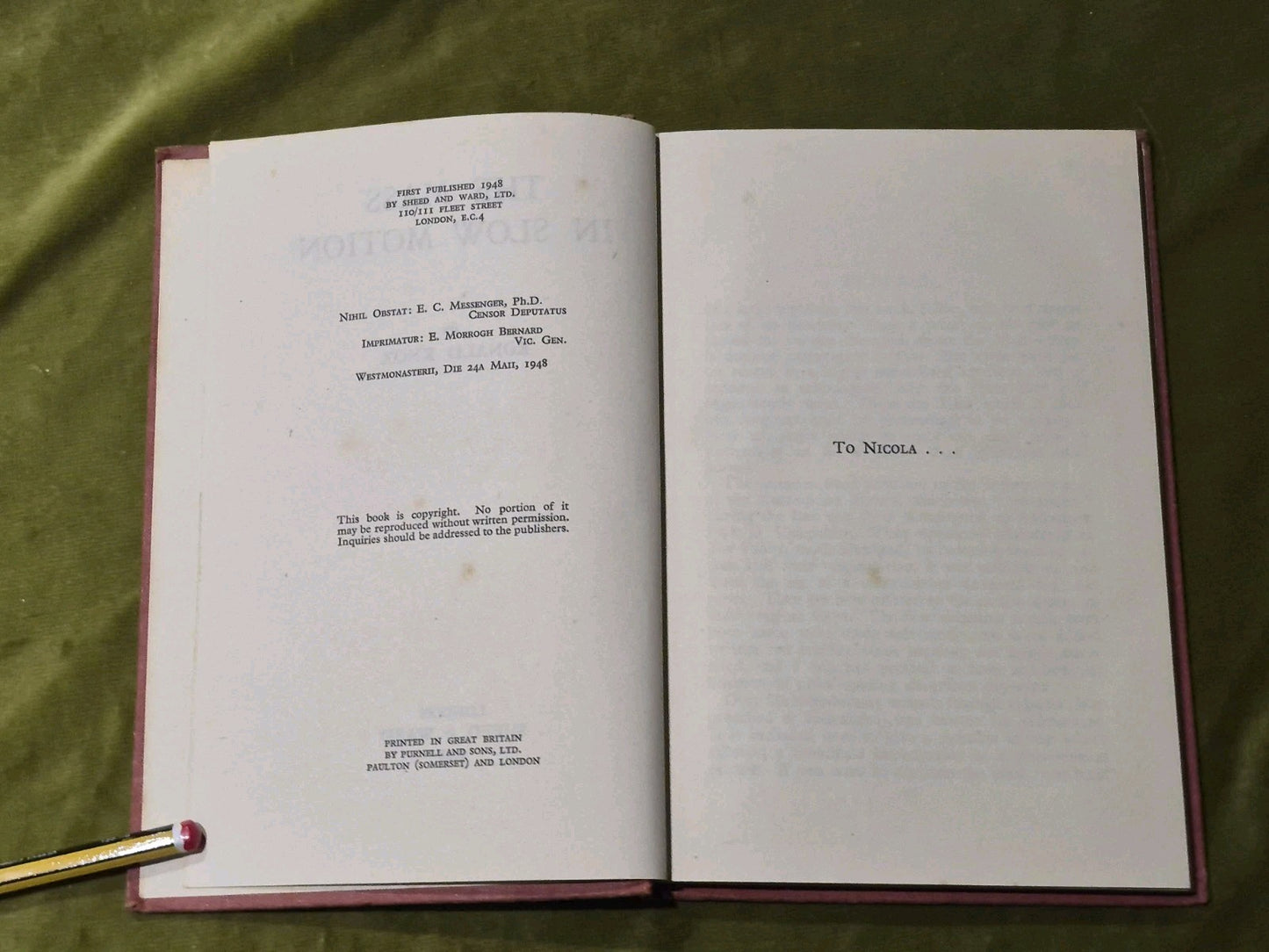 The Mass In Slow Motion, Ronald Knox 1948 First Edition3