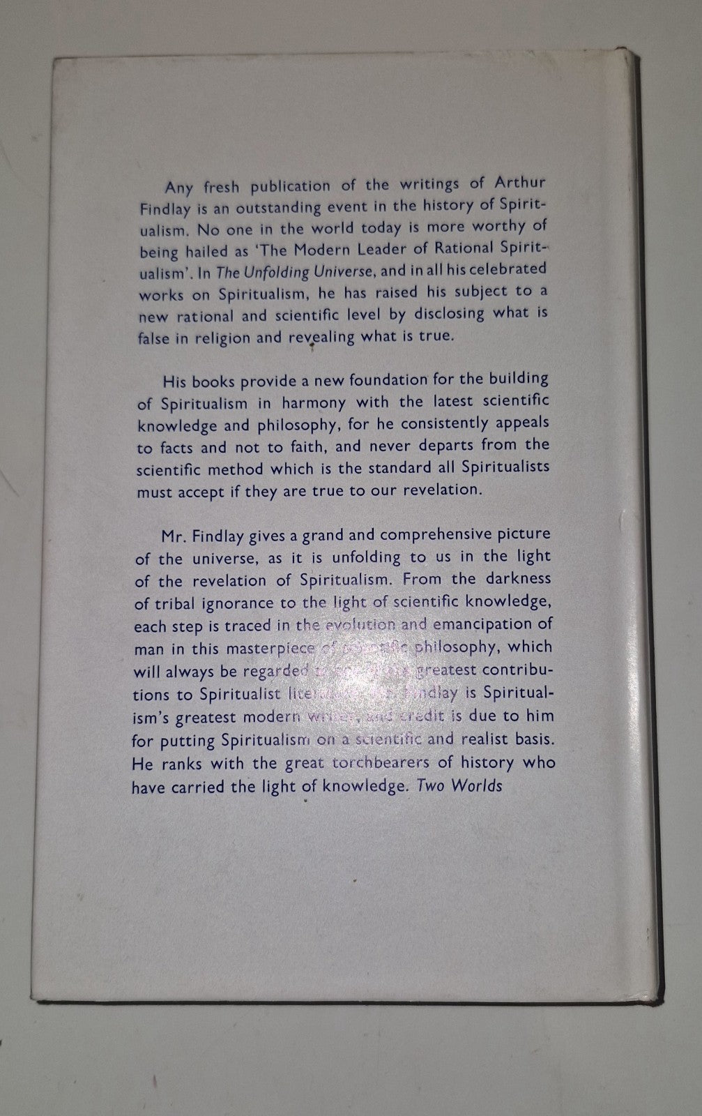 The Unfolding Universe, Findlay, J.Arthur, Psychic Press Ltd, 12th Imp. 1973 HB1