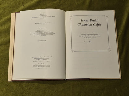 James Braid Champion Golfer - Bob Macalindin Limited- 117 of 6255