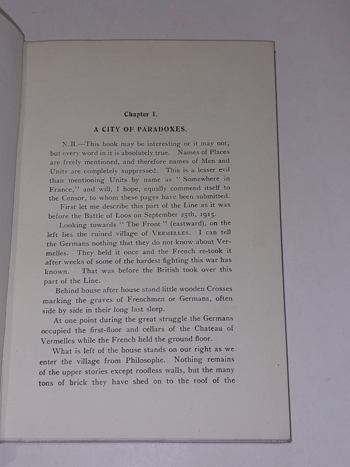 VERMELLES  NOTES ON THE WESTERN FRONT BY A CHAPLAIN 1918 Signed By E. A. Forbes5
