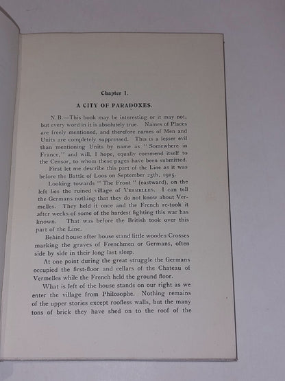 VERMELLES  NOTES ON THE WESTERN FRONT BY A CHAPLAIN 1918 Signed By E. A. Forbes5