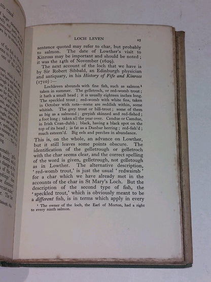 Ferox and Char In The Lochs of Scotland Part One - R. P. Hardie (1940) 1st Ed Hb5