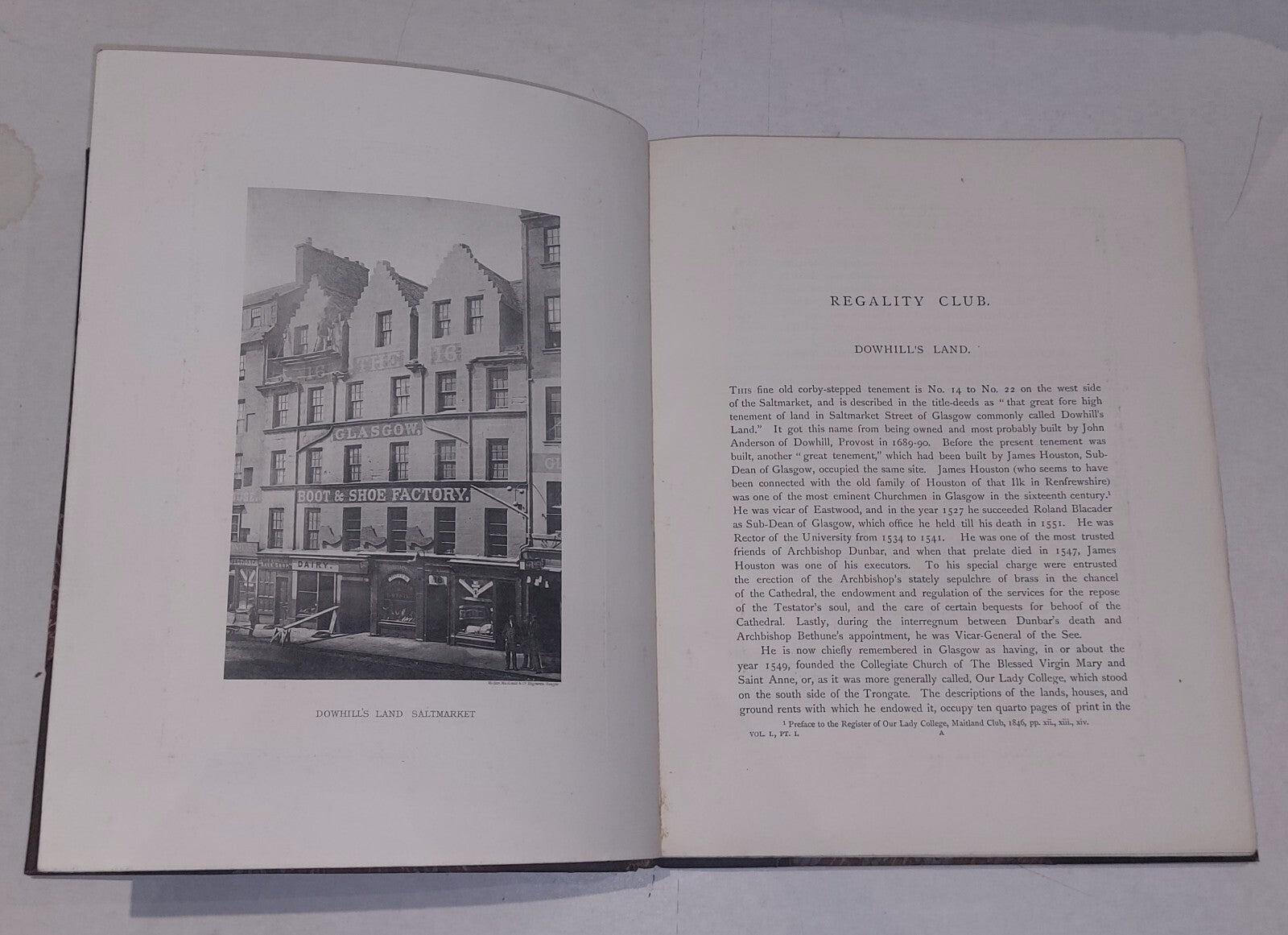 The Regality Club (First Series) Published By James Maclehose & Sons, 18895