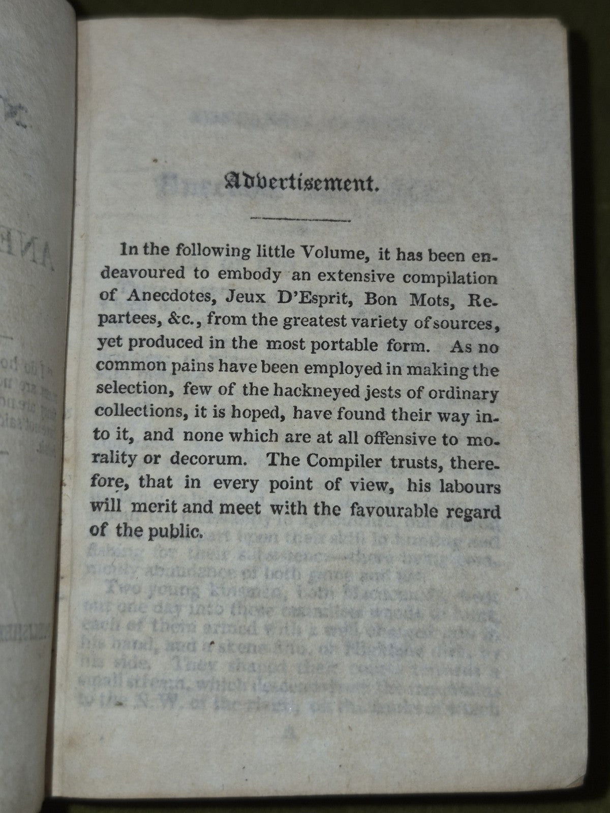 The Nonpareil Cabinet of Anecdote & Wit Miniature James Lumsden Glasgow 18247