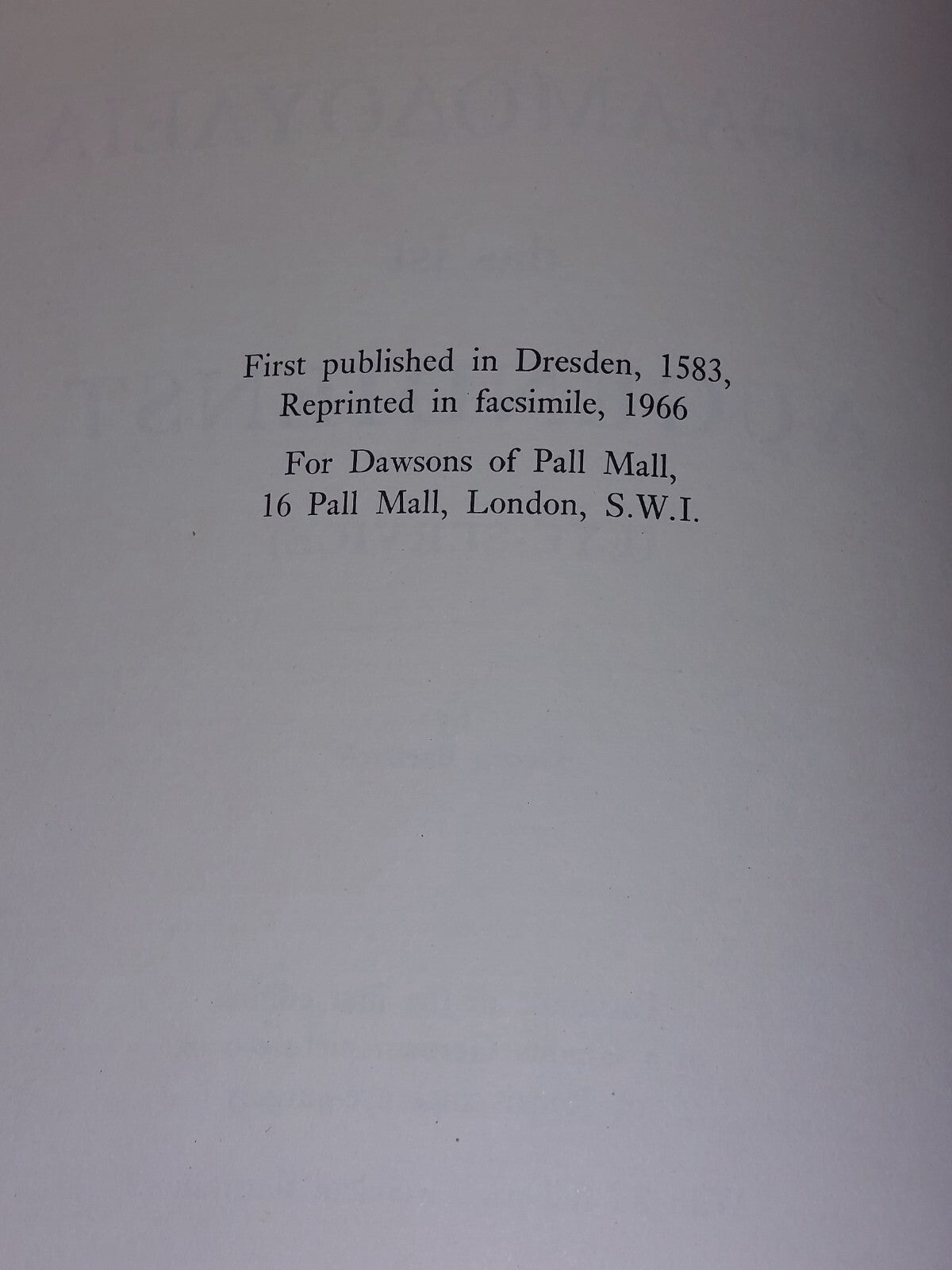 Ophthalmoduleia, das ist Augendienst, Beautiful Hardback 1966 Reprint Edition5