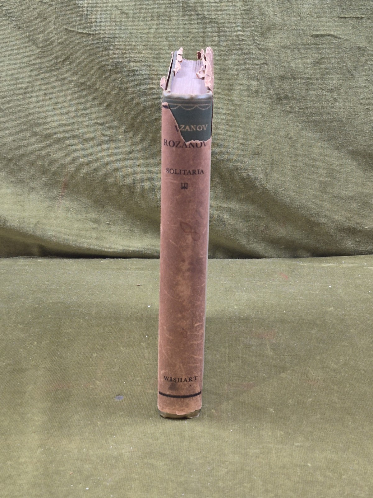 SOLITARIA - V. V. Rozanov , Wishart 1927 1st English Ed HB DJ2
