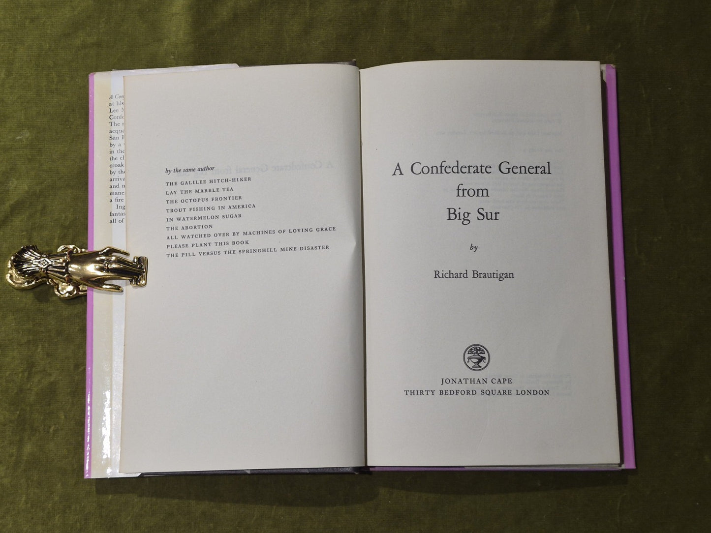 Richard Brautigan : A Confederate General From Big Sur.  1st Ed HD DJ4