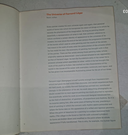 Fernand Leger 1881 - 1955 Introduction by Rene Jullian 1970 Editions Beyeler 9