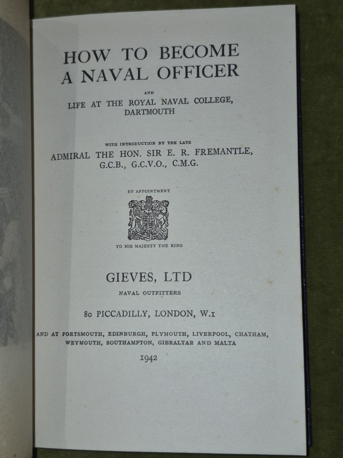 How to Become a Naval Officer Royal Naval College Dartmouth 1942 Fremantle3