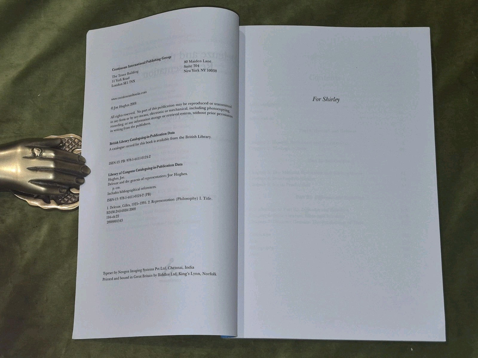 Deleuze and the Genesis of Representation, Joe Hughes. Continuum 20093