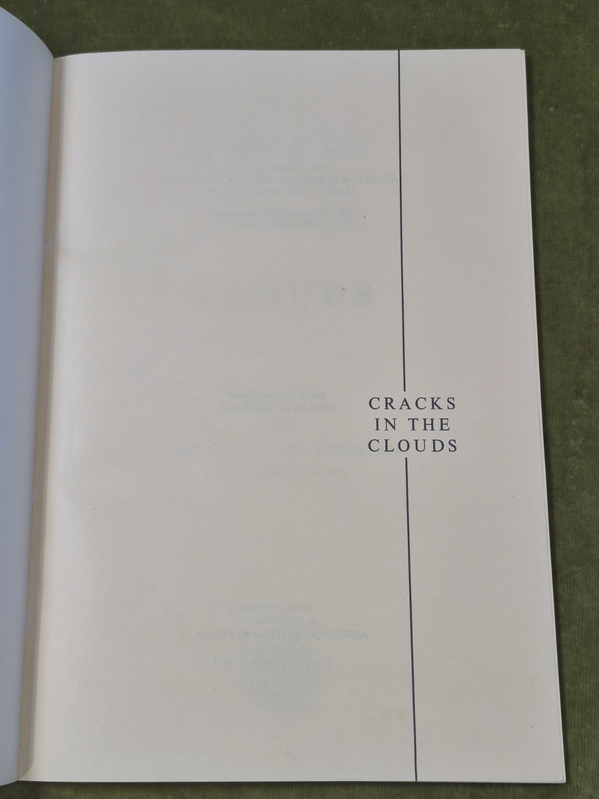 Cracks in the Clouds Dom Hubert Van Zeller 19763